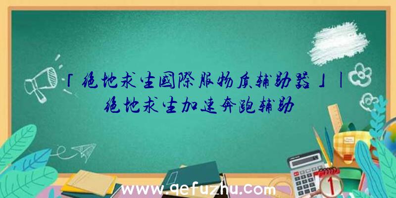 「绝地求生国际服物质辅助器」|绝地求生加速奔跑辅助